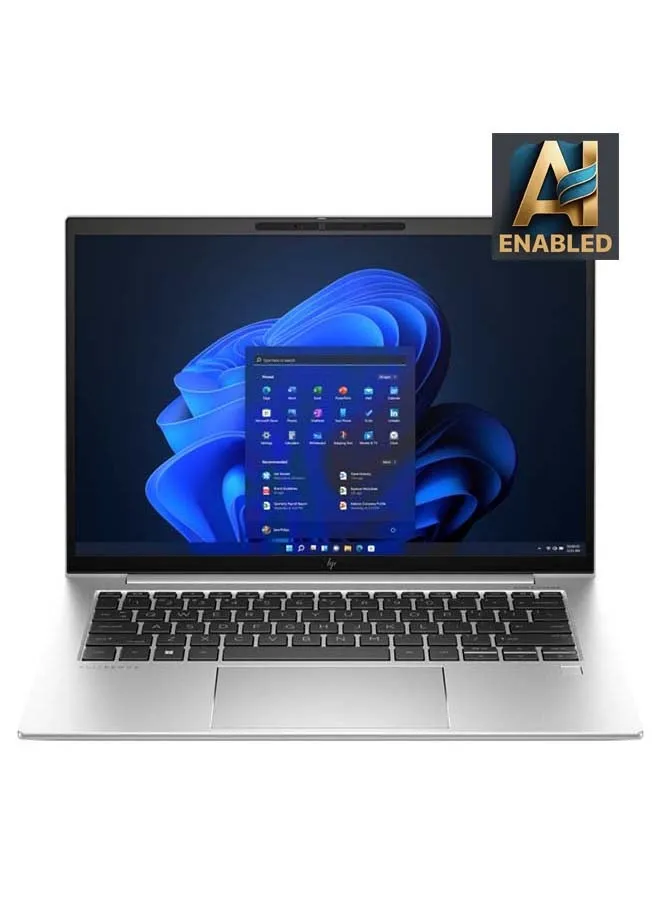 لابتوب ايليت بوك 840 G10 بشاشة IPS مقاس 14 بوصة (1920x1200) مع معالج كور i7-1355U وذاكرة رام بسعة 16 جيجابايت دي دي ار فايف وذاكرة تخزين اس اس دي بسعة 512 جيجابايت ان في ام اي و نظام تشغيل ويندوز 11 برو وبطاقة رسومات مدمجة انتل يو اتش دي جرافيكس الإنجليزية/العربية فضي-1