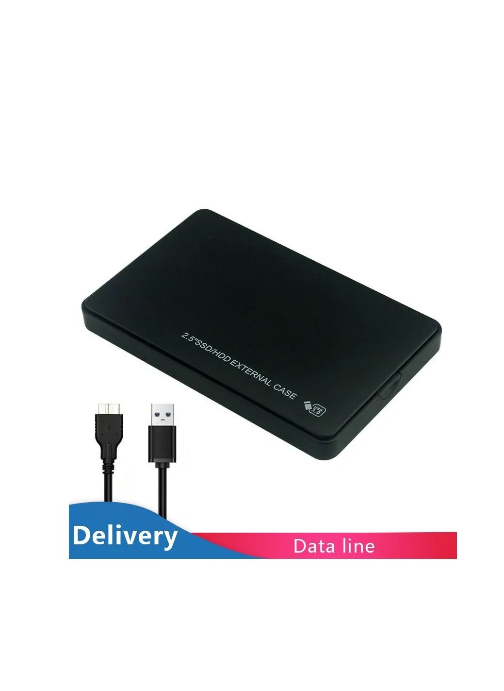 Enclosure Portable Mobile Hard Drive Cases for SSD External Storage With USB3.0/2.0 Cable ABS-1