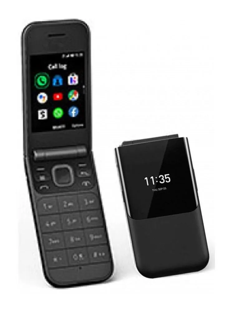 Excel in performance and storage: The 2720 Flip Dual SIM 4G phone has an attractive black and  design-2