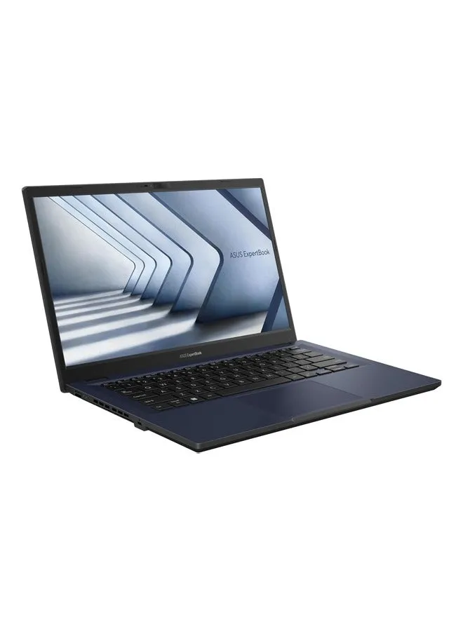 كمبيوتر محمول EXPERTBOOK B1 بشاشة عالية الدقة مقاس 14 بوصة ومعالج Intel Core i5-1335U وذاكرة وصول عشوائي سعة 8 جيجابايت ومحرك أقراص SSD سعة 512 جيجابايت وDOS (بدون نظام تشغيل Windows) ورسومات Intel UHD مع بصمة إصبع باللغة الإنجليزية والعربية أسود-2