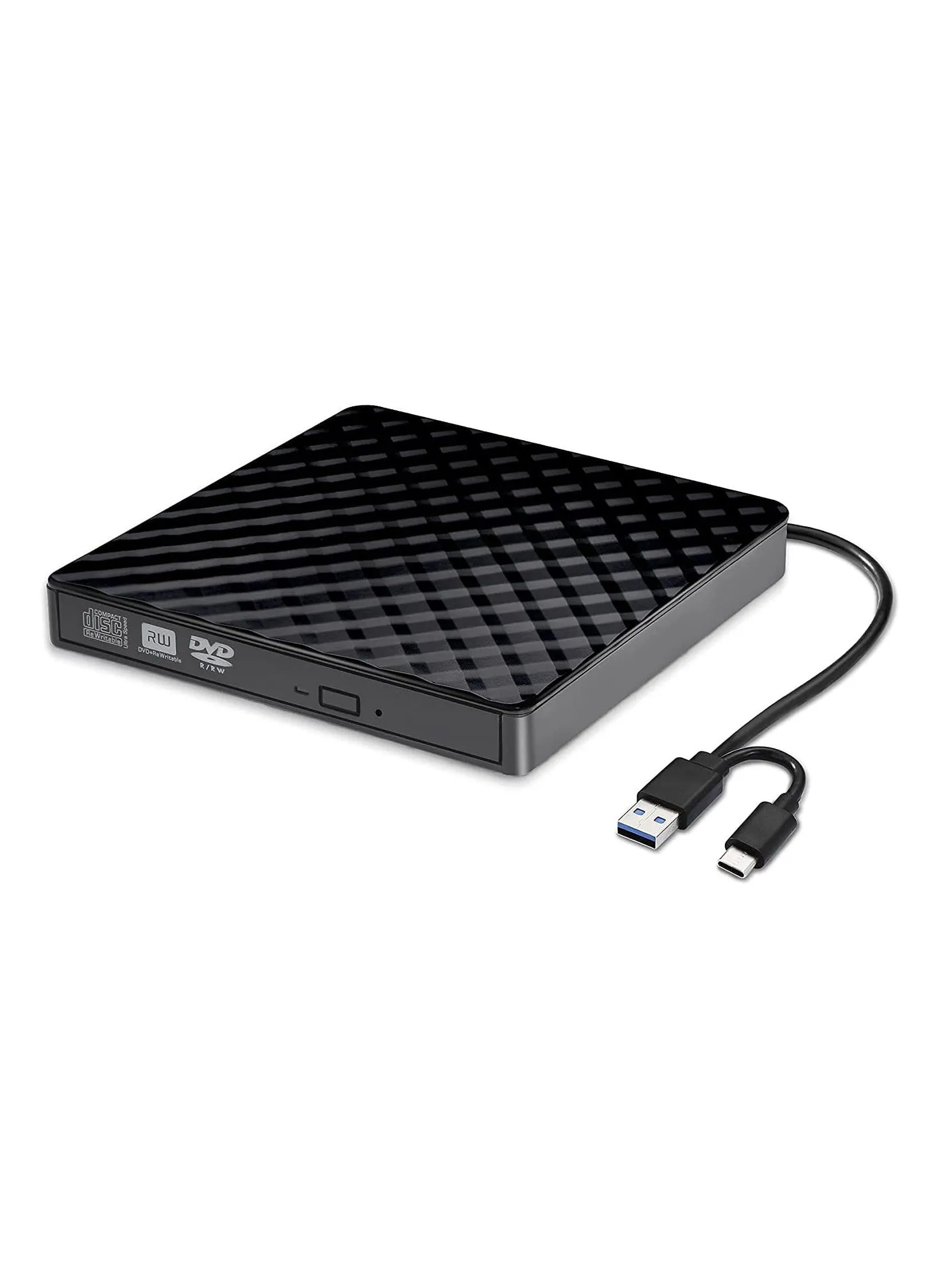 External CD DVD Drive, Portable Slim +/-RW Drive Player Burner Writer Reader Rewriter, Optical for Laptop, Desktop, Mac, Macbook, OS/Windows/Linux-1