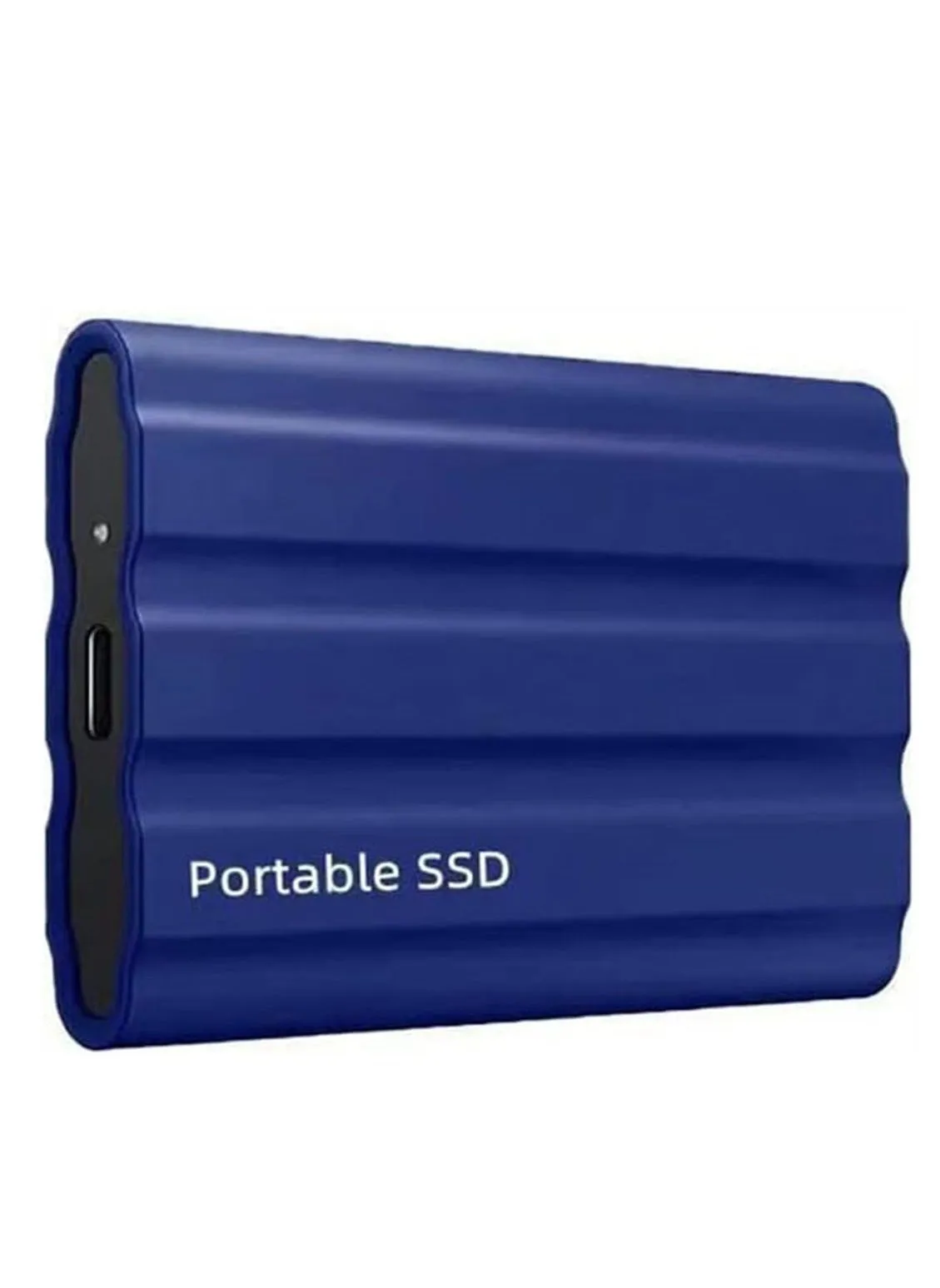 محرك أقراص صلبة خارجي، SSD محمول خارجي، محركات أقراص صلبة للكمبيوتر، USB 3.1 Type-C فائق النحافة مع USB-A، سهل الحمل، أزرق - 6 تيرابايت-1