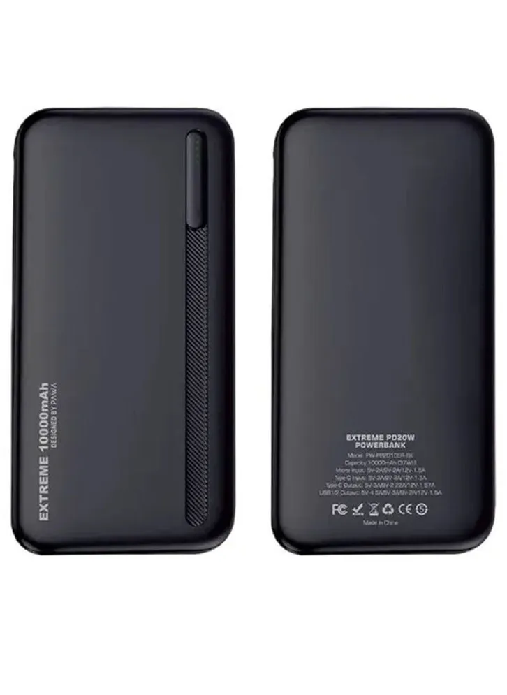 Extreme PD20W Powebank With 10000mAh Capacity - Black - 10000 mAh-2