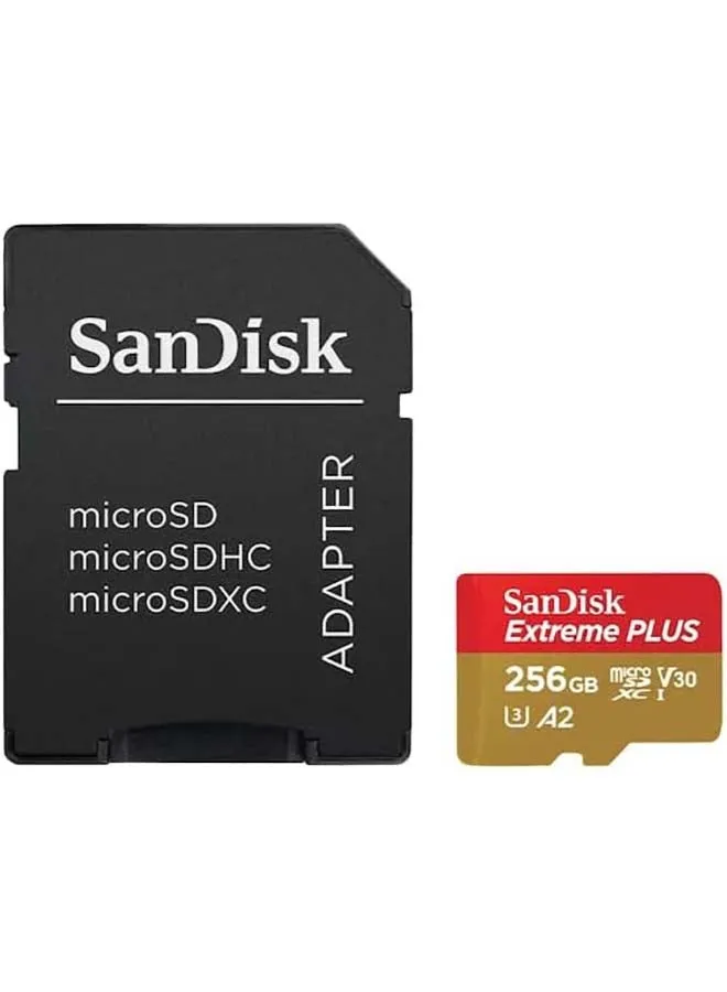 Extreme Plus microSDXC UHS-I Card with Adapter, 256GB, SDSQXBD-256G-AN6MA 256 GB-2