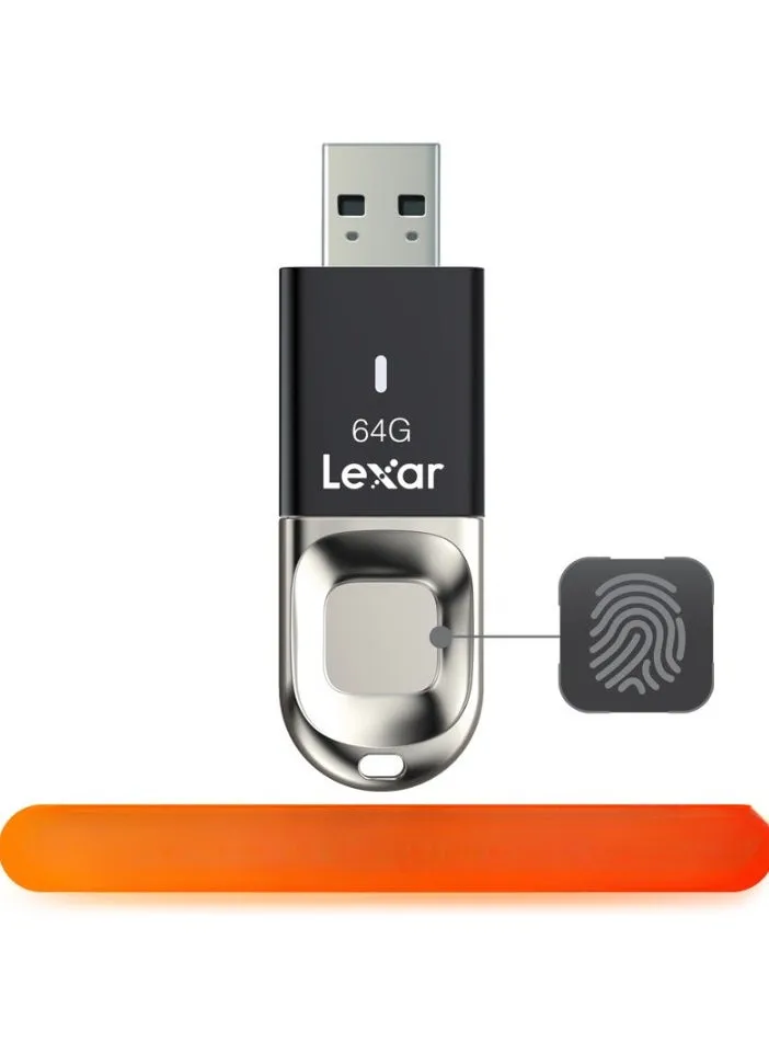 محرك أقراص فلاش USB F35، 128 جيجابايت، محرك أقراص فلاش USB مشفر ببصمة الإصبع من Lexar Metal، سريع التعرف، مادة متينة U Drive، (128 جيجابايت)-1