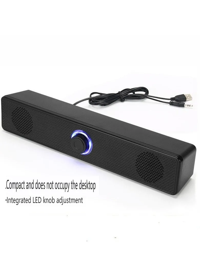 Factory direct sales bar USB wired bluetooth speaker home desktop desktop dual speaker subwoofer computer audio-1