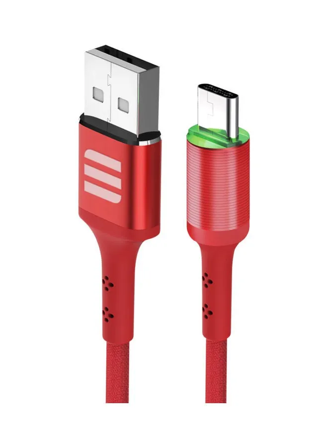 كابل USB عصري التصميم مع وصلة Type-C أحمر-1