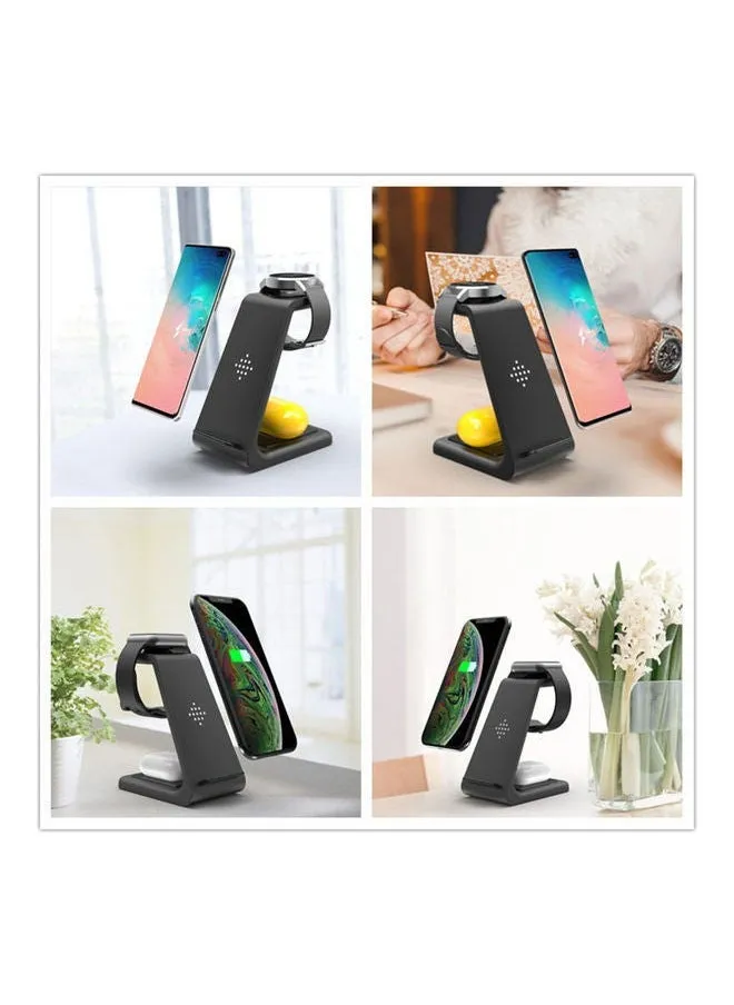 Fast Charging Station Wireless Charger Black-2