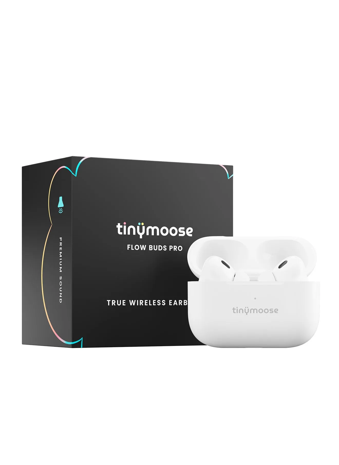 سماعات Tinymoose Flow Pro TWS داخل الأذن، بلوتوث 5.2، ميكروفون بإلغاء الضوضاء النشط، بطارية 35 ساعة، صوت HiFi، زمن استجابة منخفض، اكتشاف داخل الأذن، مع علبة شحن وأطراف إضافية - أبيض-1