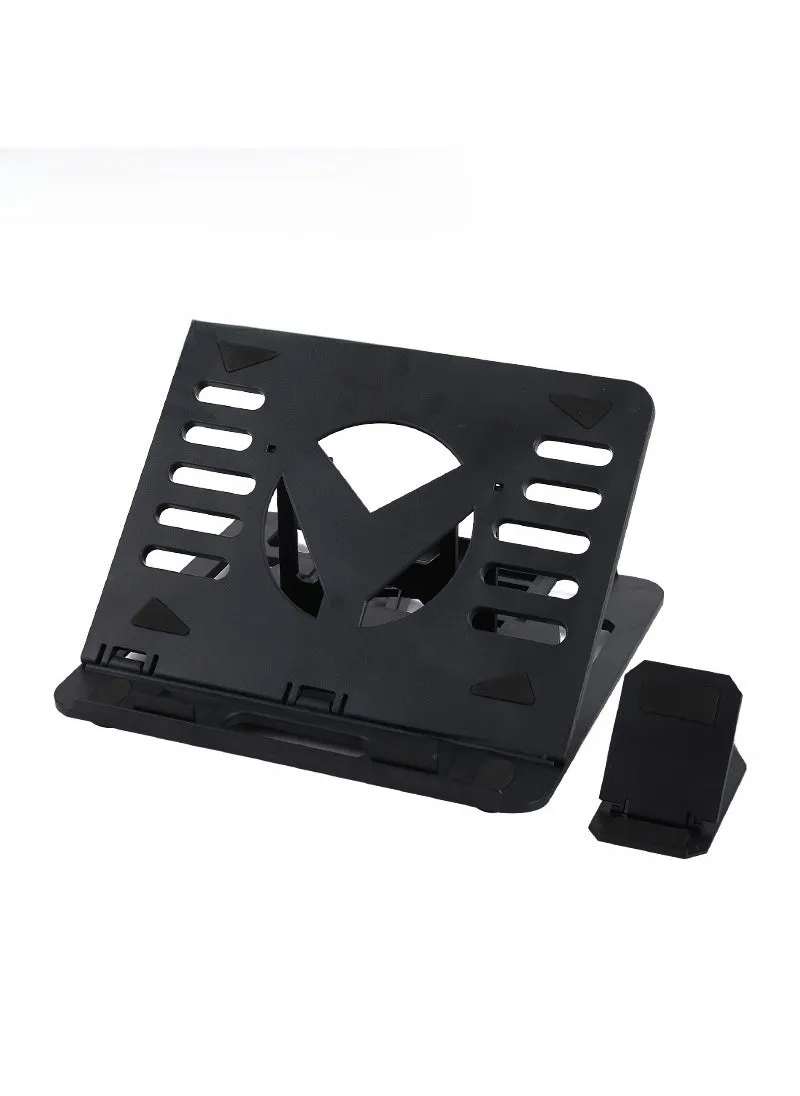 Foldable Laptop Stand Adjustable Cooling Portable Explosions three generations-black upgrade-1