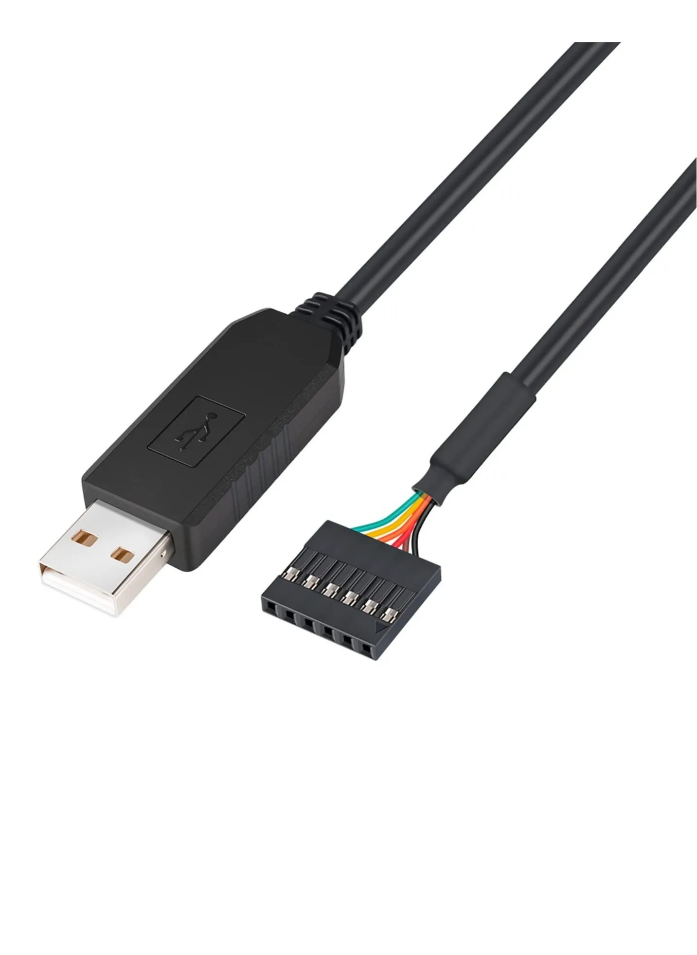 محول تسلسلي FTDI USB إلى TTL، كابل تصحيح 3.3 فولت، رأس مقبس أنثى 6 سنون، شريحة UART IC FT232RL لنظام التشغيل Windows 10 8 7 Linux MAC (3FT)-1