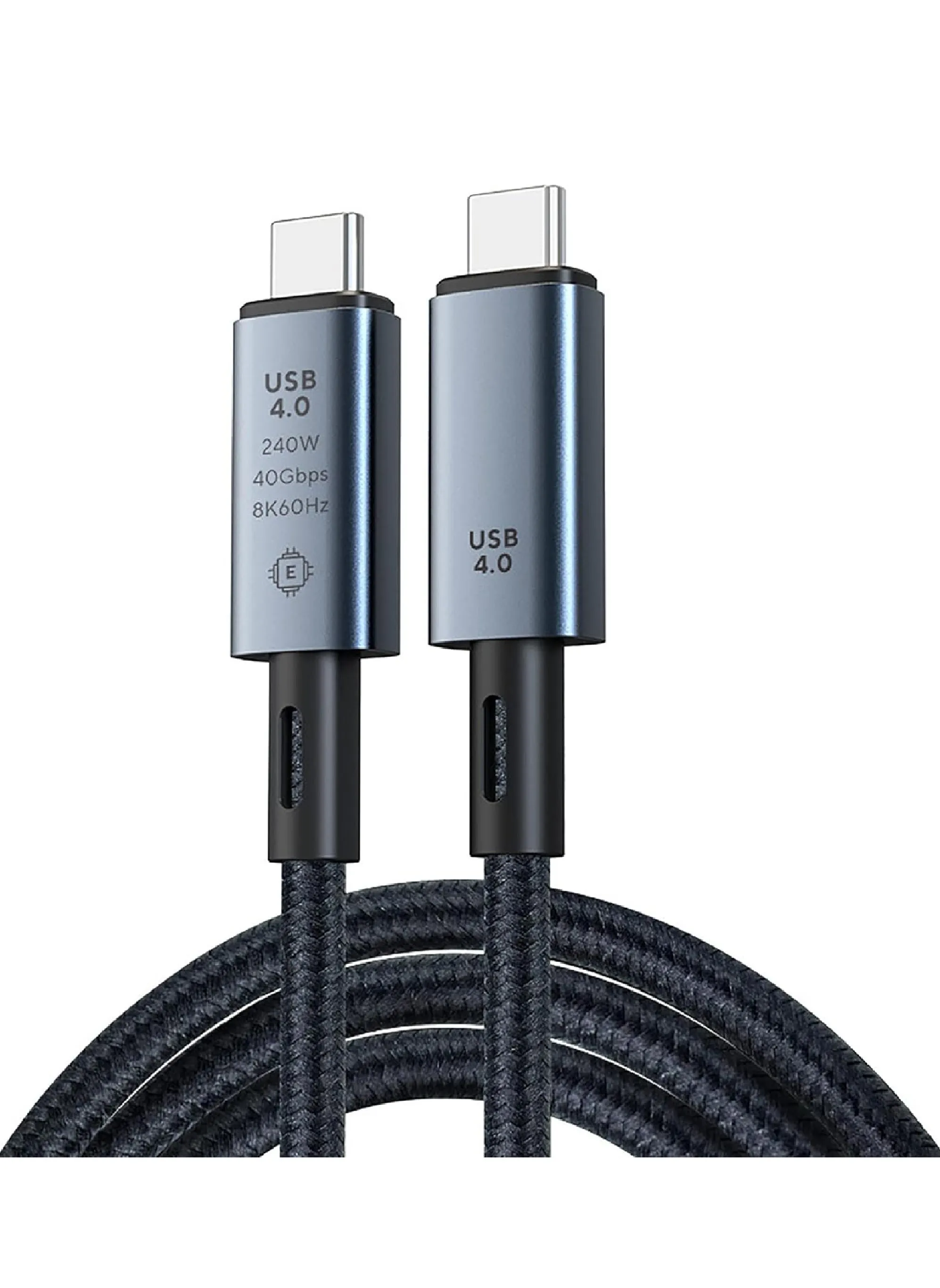 كابل USB C كامل المواصفات لبيانات الفيديو وشحن سريع 240 وات وسلك USB4.0 فائق السرعة 40 جيجابت في الثانية ووصلة شاشة 8K 60 هرتز متوافقة مع جميع أجهزة Thunderbolt 3 و4 1m/3.3ft-1