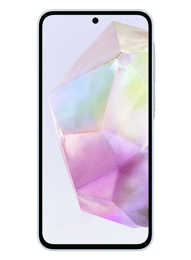 هاتف Galaxy A35 ثنائي الشريحة بلون أزرق ثلجي رائع وذاكرة وصول عشوائي (RAM) سعة 6 جيجابايت وذاكرة تخزين داخلية 128 جيجابايت يدعم تقنية 5G - إصدار الشرق الأوسط-2