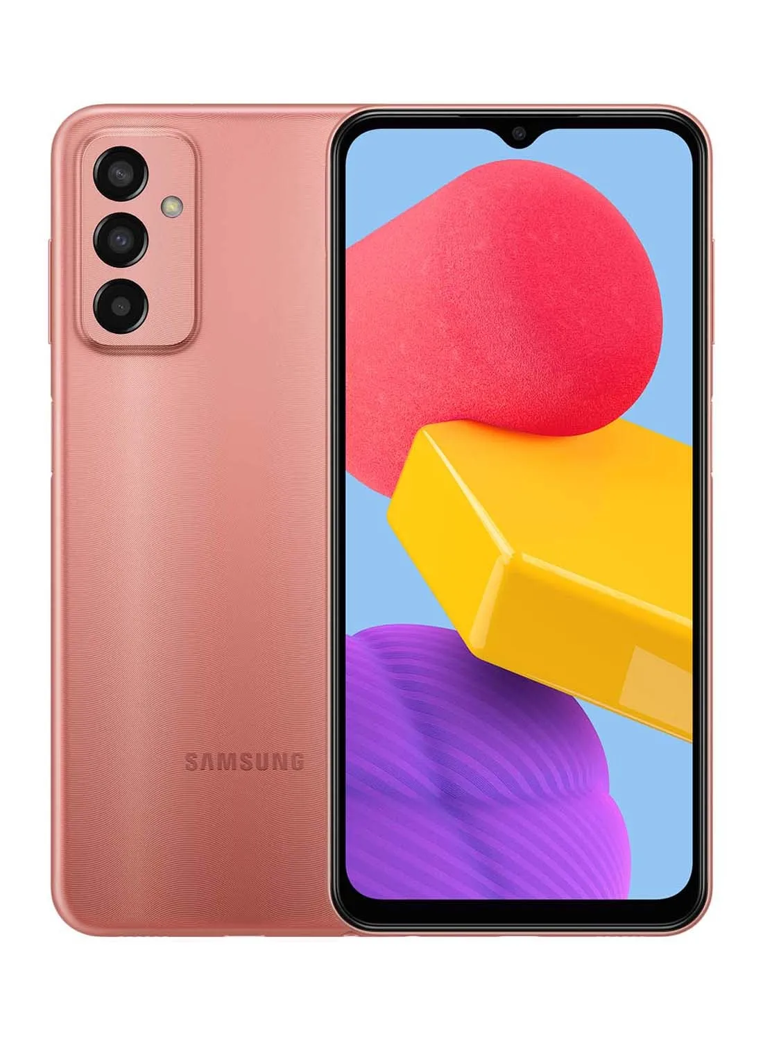 هاتف ذكي Galaxy M13 ثنائي الشريحة، برتقالي نحاسي، ذاكرة وصول عشوائي (RAM) سعة 4 جيجابايت، وذاكرة تخزين داخلية 64 جيجابايت، ويدعم تقنية 4G LTE - إصدار الشرق الأوسط-1