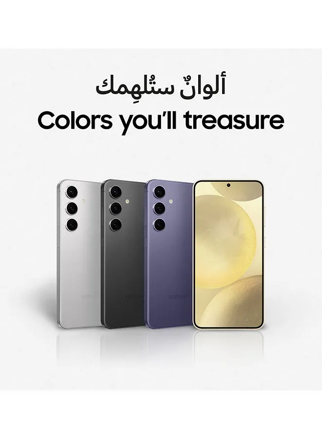 هاتف Galaxy S24 ثنائي الشريحة باللون البنفسجي الكوبالت وذاكرة الوصول العشوائي (RAM) سعة 8 جيجابايت وذاكرة تخزين داخلية 128 جيجابايت يدعم تقنية 5G - إصدار الشرق الأوسط-2