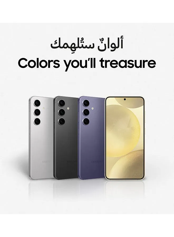 هاتف Galaxy S24 ثنائي الشريحة بلون رمادي رخامي وذاكرة وصول عشوائي (RAM) سعة 8 جيجابايت وذاكرة تخزين داخلية 128 جيجابايت يدعم تقنية 5G - إصدار الشرق الأوسط-2