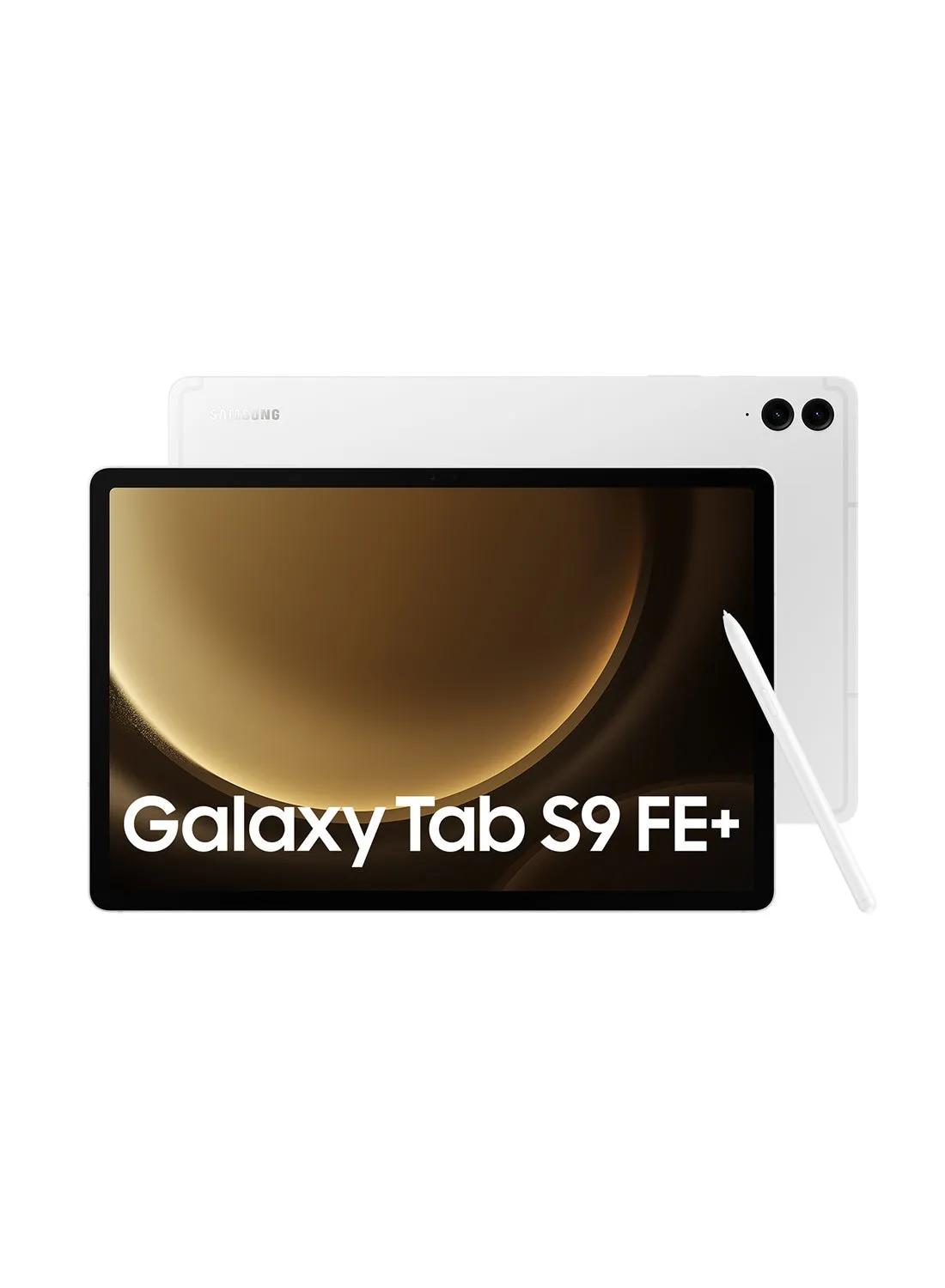 جهاز Galaxy Tab S9 FE Plus باللون الفضي، وذاكرة الوصول العشوائي (RAM) سعة 12 جيجابايت، وسعة 256 جيجابايت، وواي فاي - إصدار الشرق الأوسط-1