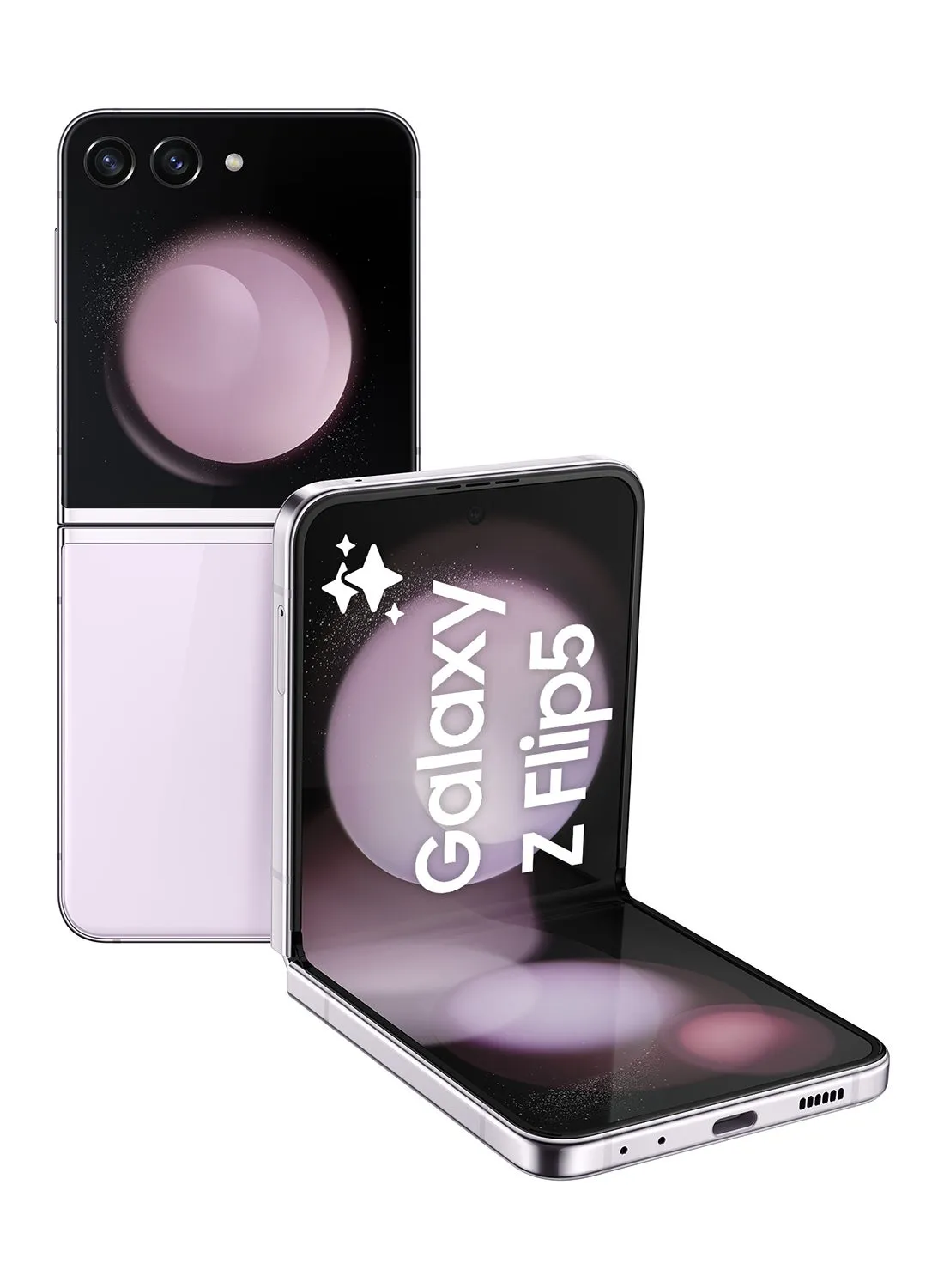 هاتف Galaxy Z Flip 5 ثنائي الشريحة بلون لافندر وذاكرة وصول عشوائي (RAM) سعة 8 جيجابايت وذاكرة داخلية 256 جيجابايت يدعم تقنية 5G - إصدار الشرق الأوسط-1