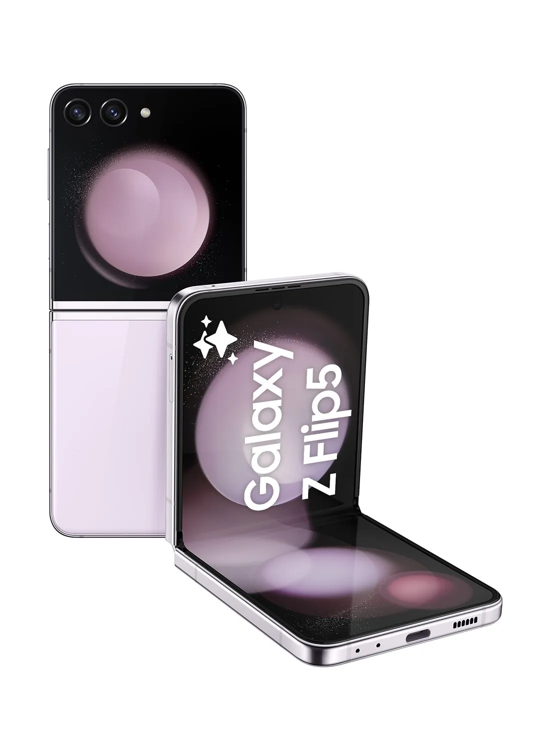 هاتف Galaxy Z Flip 5 ثنائي الشريحة باللون اللافندر وذاكرة الوصول العشوائي (RAM) سعة 8 جيجابايت وذاكرة تخزين داخلية 512 جيجابايت ويدعم تقنية 5G - إصدار الشرق الأوسط-1