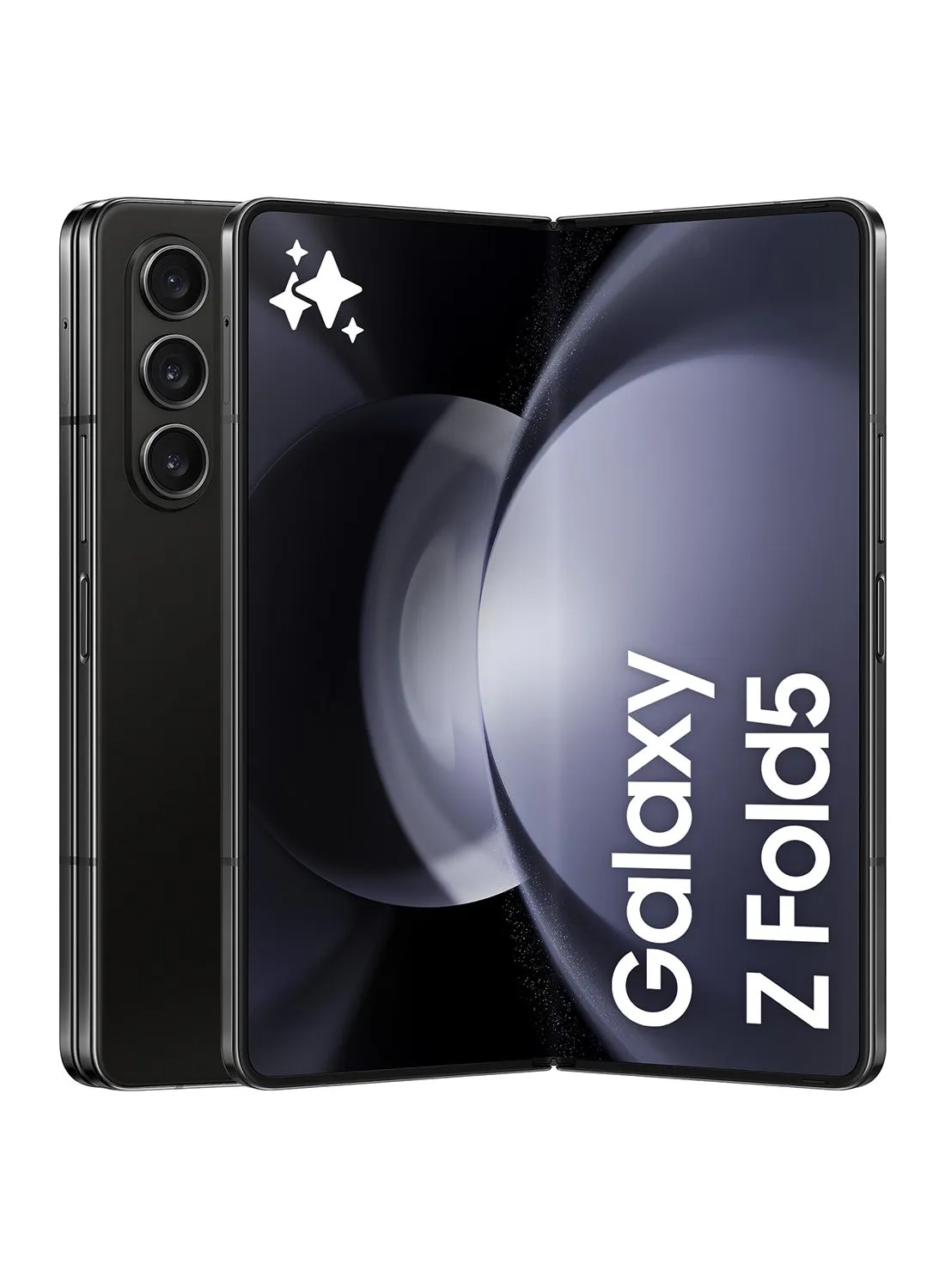 هاتف Galaxy Z Fold 5 ثنائي الشريحة بلون أسود فانتوم وذاكرة وصول عشوائي (RAM) سعة 12 جيجابايت وذاكرة داخلية 256 جيجابايت يدعم تقنية 5G - إصدار الشرق الأوسط-1