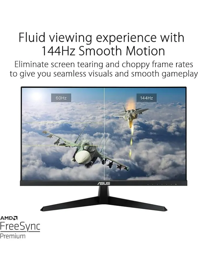 شاشة ألعاب، 23.8 بوصة FHD (1920 × 1080)، IPS، 144 هرتز، IPS، 1 مللي ثانية (MPRT)، FreeSync Premium، تقنية Eye Care Plus، معالجة مضادة للبكتيريا، VY249HGE أسود-2