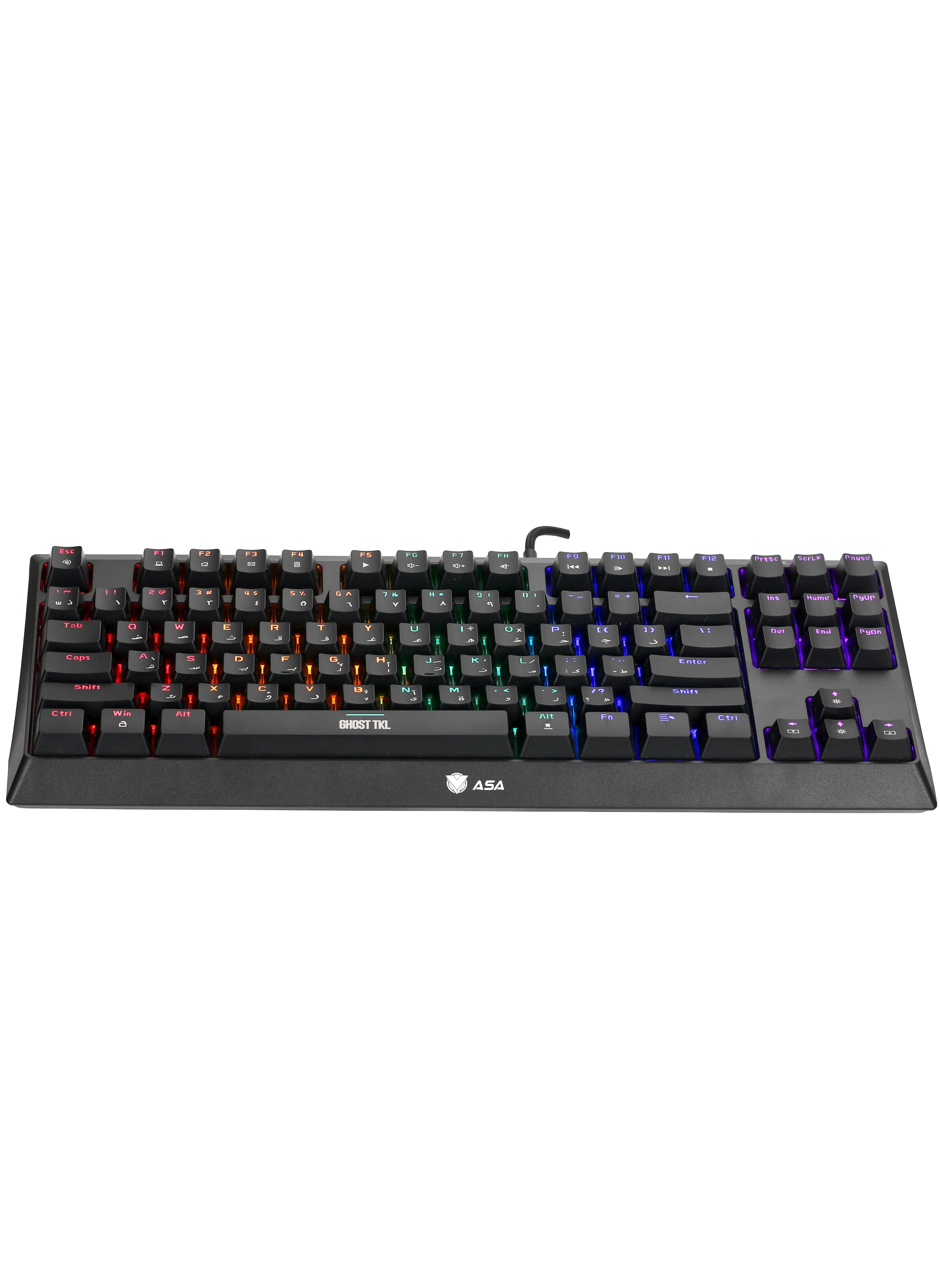 لوحة مفاتيح الألعاب الميكانيكية GHOST TKL Rainbow مع 87 مفتاحًا-2