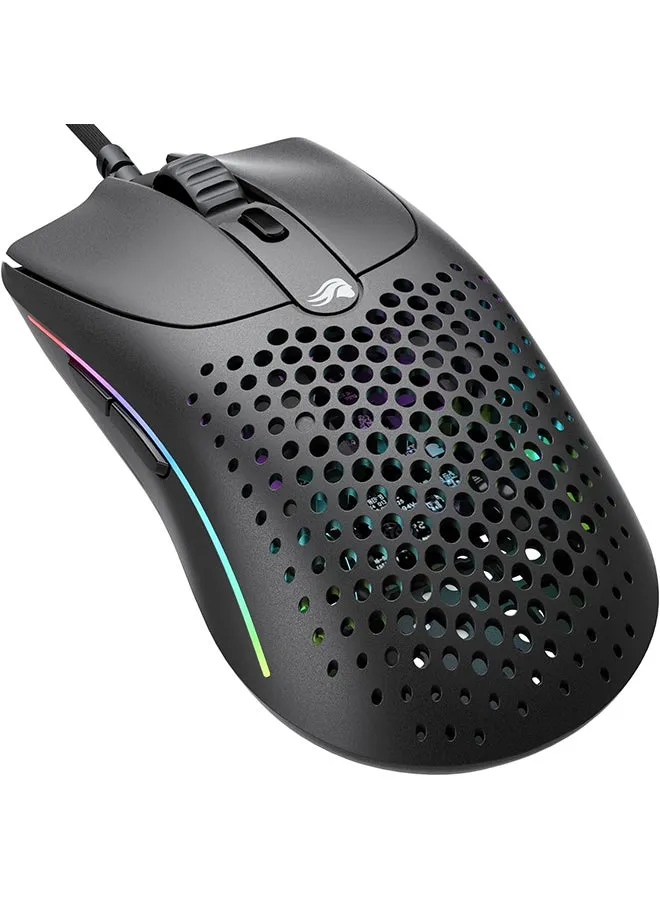 ماوس ألعاب Glorious Model O 2 RGB - ماوس ألعاب سلكي خفيف الوزن 59 جم - 26000 نقطة في البوصة، مستشعر بصري BAMF 2.0، 6 أزرار قابلة للبرمجة، ماوس مريح بإضاءة خلفية للكمبيوتر الشخصي والكمبيوتر المحمول - أسود-1