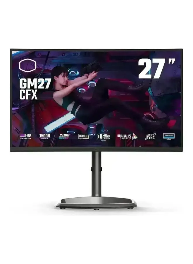 شاشة الألعاب GM27-CFX - 27 بوصة بدقة FHD 240 هرتز 1500R VA QD-1