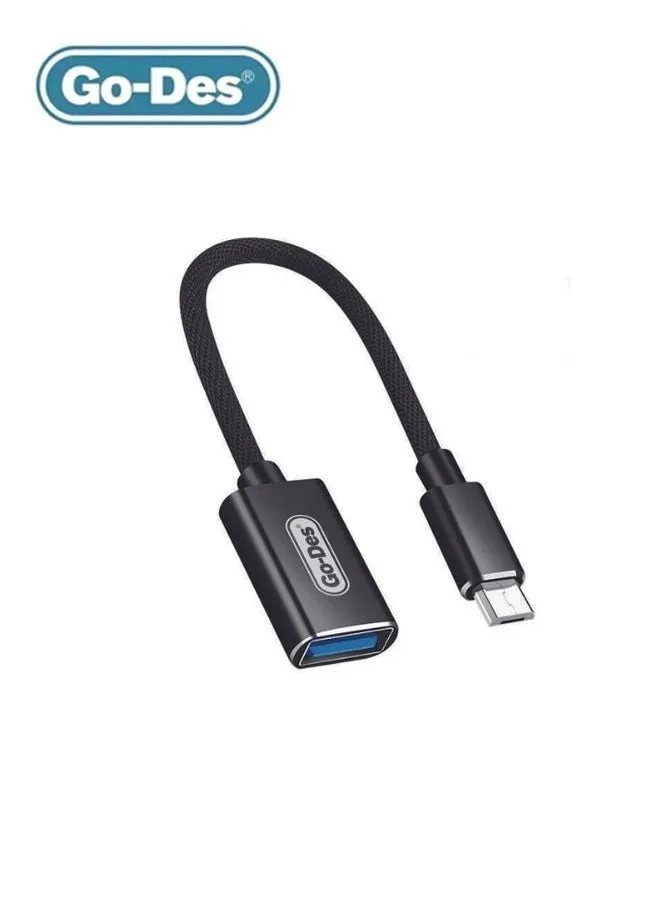 كابل Go-Des Micro to USB OTG GD-UC055 - أسود-2