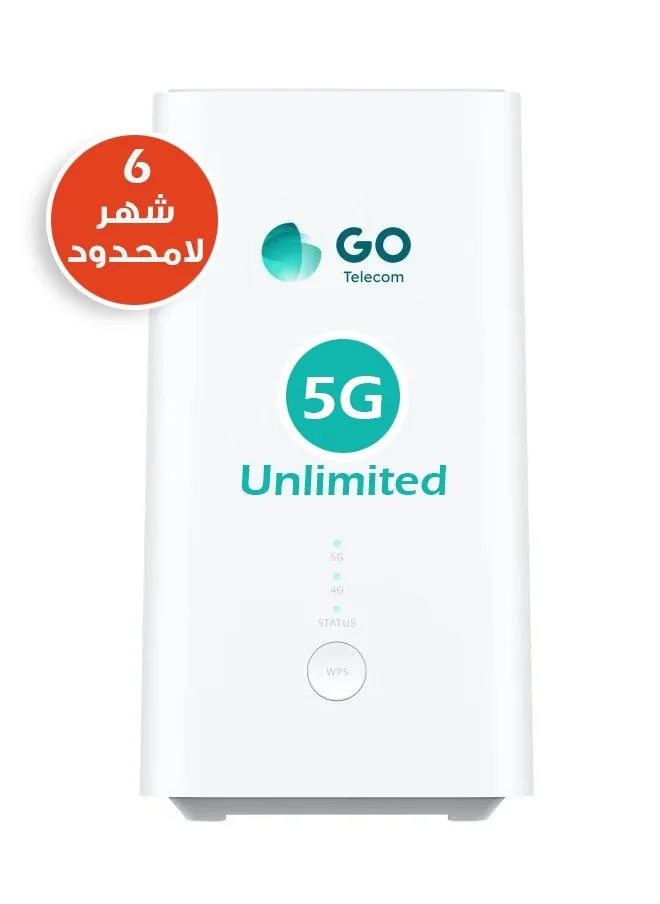 جو تيليكوم هواوي 5G راوتر 5G مع اشتراك غير محدود لمدة 6  شهر بدون استخدام عادل CPE H155-382 - يعمل على شبكات STC-1