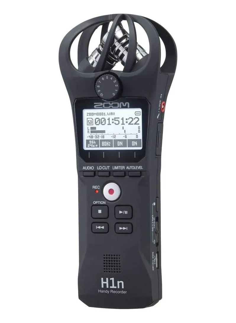 H1n Portable Recorder, Onboard Stereo Microphones, Camera Mountable, Records to SD Card, Compact, USB Microphone, Overdubbing, Dictation, For Recording Music, Audio for Video, and Interviews-1