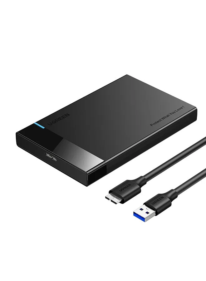 حاوية القرص الصلب وغطاء القرص الصلب الخارجي USB 3.0 إلى ساتا بمقاس 2.5 متوافق مع سانديسك وويسترن ديجيتال وسيغات وتوشيبا وهيتاشي ساتا 3، و HDD وSSD 6TB وبلاي ستيشن 4 （غطاء فقط والقرص الصلب غير مشمول）أسود أسود-1