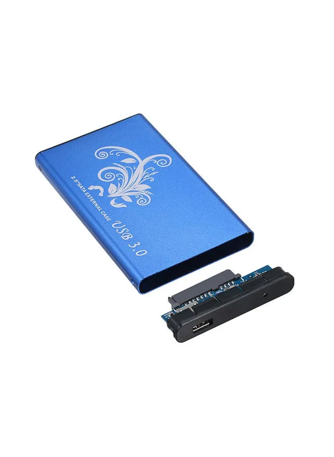 HDD Case SATA Converter Adapter External Hard Drive Blue-2