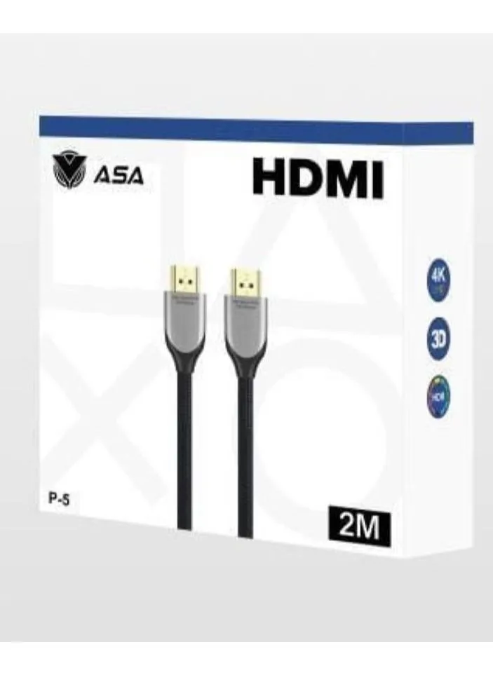 كابل HDMI 2.0 بسرعة عالية من HDMI إلى HDMI بسلك فيديو مضفر بدقة فائقة الوضوح وبجودة 4K عند 60 هرتز متوافق مع جهاز ماك بوك برو إصدار 2021 ونينتندو سويتش وجهاز الألعاب بلايستيشن 3/ 4/ 5 والكمبيوتر واللابتوب بطول 2 متر أسود-1