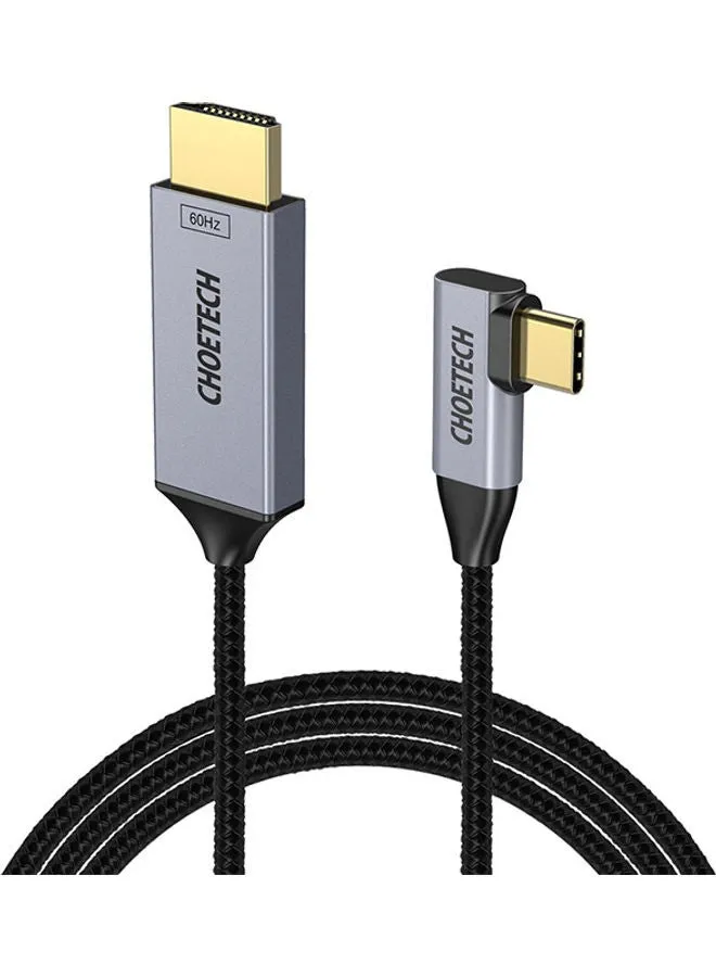 كابل من واجهة HDMI إلى واجهة HDMI بجودة 4K لون أسود.-1