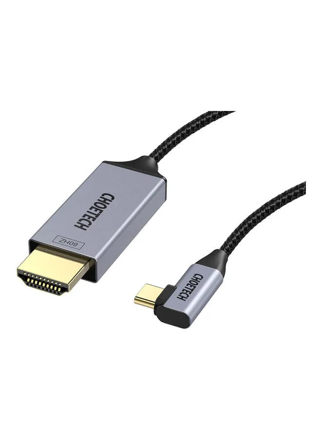 كابل من واجهة HDMI إلى واجهة HDMI بجودة 4K لون أسود.-2