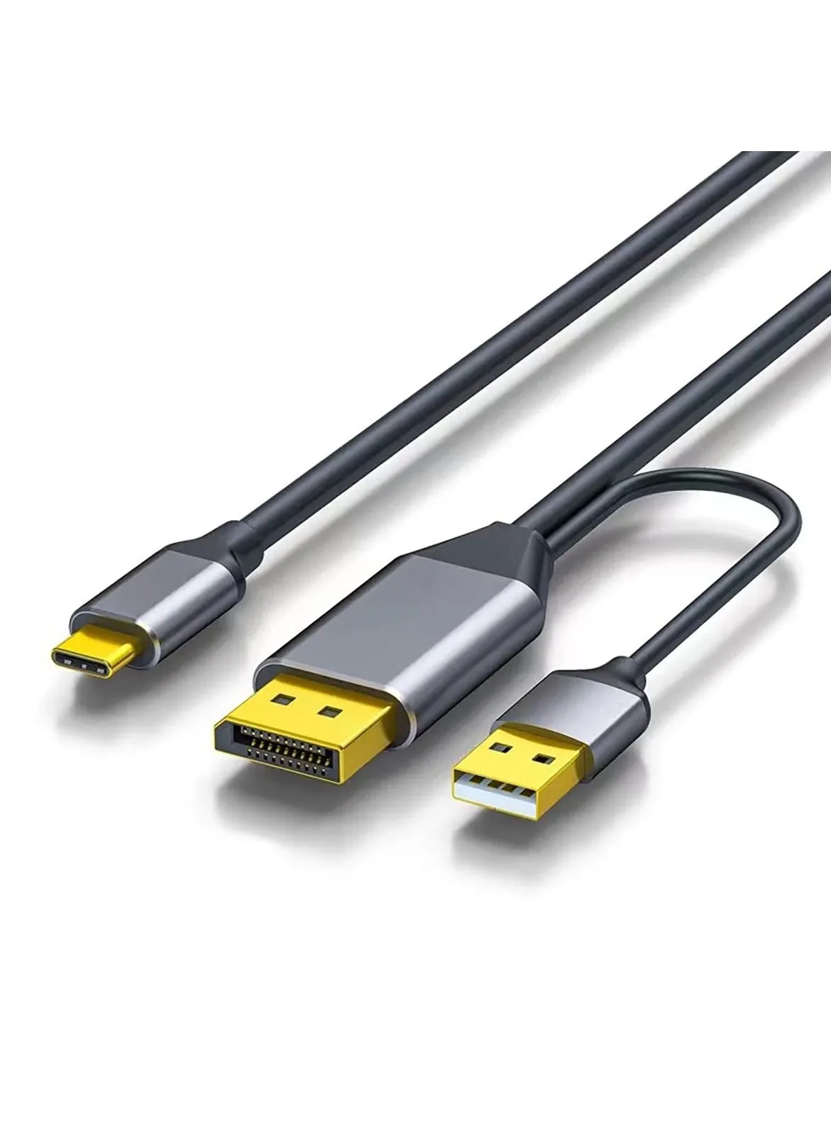 كابل محول HDMI إلى USB C 4K60Hz 6.6FT، محول DP ذكر إلى Type-C ذكر، HDMI 2.0 متوافق مع Xreal Air، Nreal Air، Steam Deck Dock، PS5، Xbox، شاشة محمولة-1