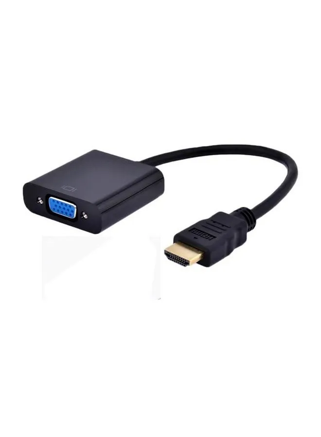 كابل محول من منفذ HDMI إلى VGA بدقة 1080P ذكر إلى أنثى لأجهزة الكمبيوتر ومشغلات DVD وأجهزة التلفزيون عالية الوضوح وأجهزة اللابتوب أسود-2