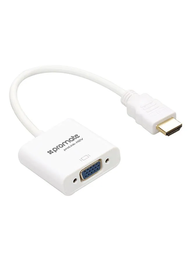 طقم محول بمنفذ HDMI إلى منفذ VGA أبيض-1