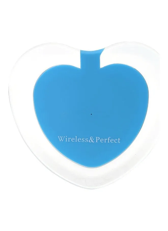 Heart Shape Charging Pad With Cable Blue/Clear-2