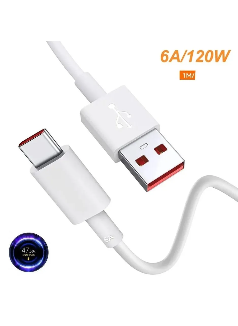 سلك كابل شحن 6A 120W شاحن عالي السرعة، كيبل بيانات توصيلة PVC، USB مطفي إلى Type-C، سريع فائق، موصل أنثى إلى ذكر، جهد 36V، متوافق مع هواوي، شاومي، هونور، فيفو,سامسنق,اوبو, super charger-2