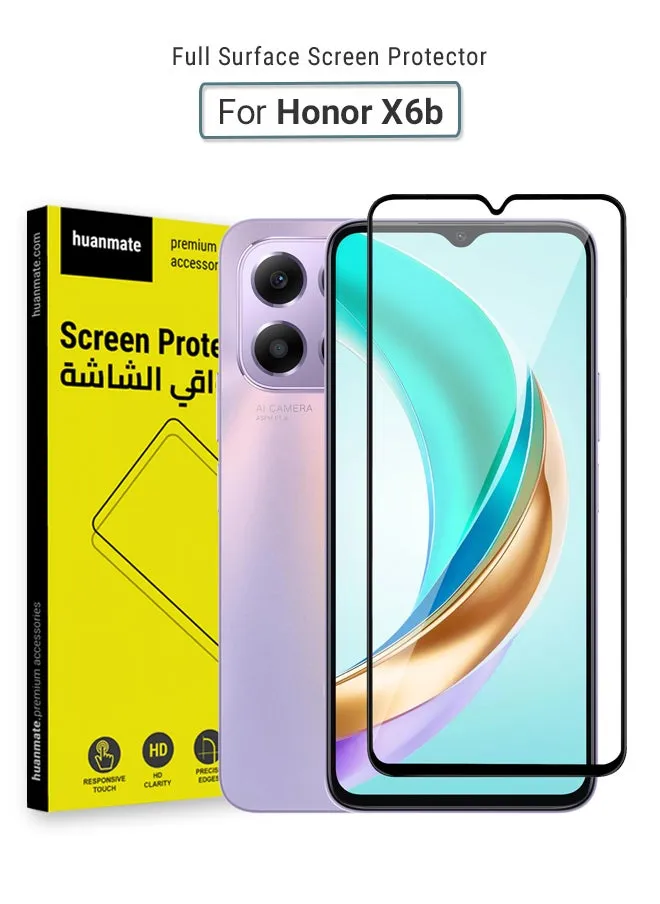 Honor X6b Screen Protector – Premium Edge to Edge Tempered Glass, High Transparency, Delicate Touch, Anti-Explosion, Smooth Arc Edges, Easy Installation-1