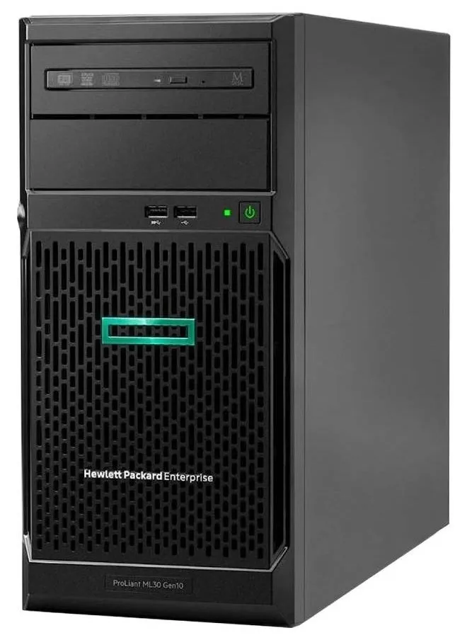 سيرفر HPE ProLiant ML30 البرجي، معالج Xeon E-2224 بسرعة 3.4 جيجاهرتز، ذاكرة RAM بسعة 16 جيجابايت DDR4، تخزين 1 تيرابايت SSD + 1 تيرابايت HDD، بطاقة رسومات مدمجة، نظام ويندوز 11 برو، لون أسود-2