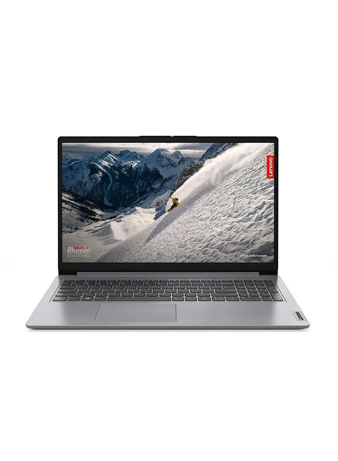 كمبيوتر محمول IdeaPad 1 15ALC7 بشاشة FHD مقاس 15.6 بوصة ومعالج AMD Ryzen 5-5500U وذاكرة وصول عشوائي سعة 4 غيغابايت ومحرك أقراص SSD سعة 512 غيغابايت ونظام تشغيل Windows 11 ومعالج Intel Iris XE إنجليزي/عربي رمادي-1