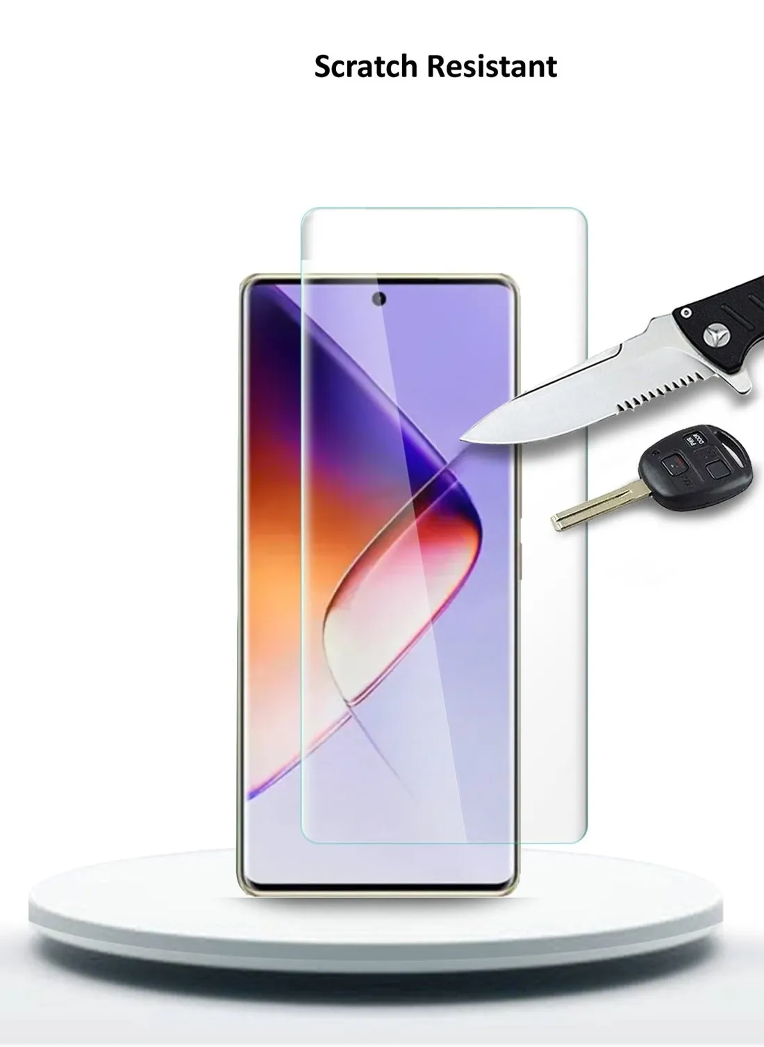 Infinix Note 40 Pro+ / Note 40 Pro Plus 5G 2024 Premium Curved Edges UV Full Glue Full Cover Tempered Glass Screen Protector - Clear-1