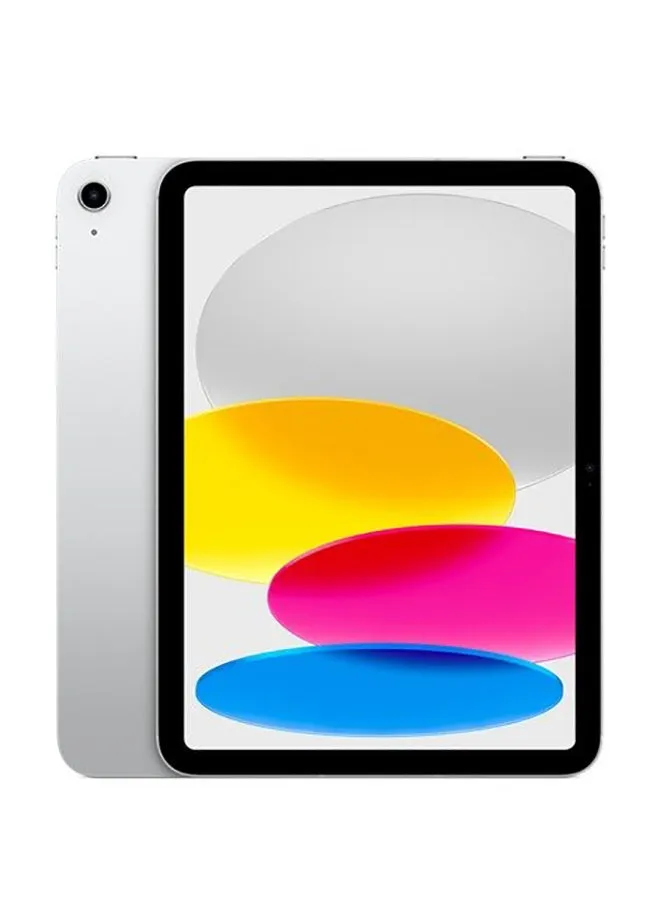 iPad 2022 (الجيل العاشر) مقاس 10.9 بوصة باللون الفضي وسعة 256 جيجابايت يدعم تقنية 5G - الإصدار العالمي-1