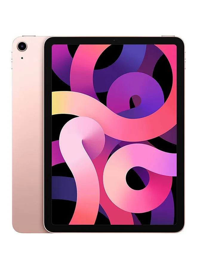 iPad Air 2020 (الجيل الرابع) مقاس 10.9 بوصة وسعة 64 جيجابايت وواي فاي وتقنية 4G LTE باللون الذهبي الوردي مع تطبيق Facetime - إصدار الشرق الأوسط-1