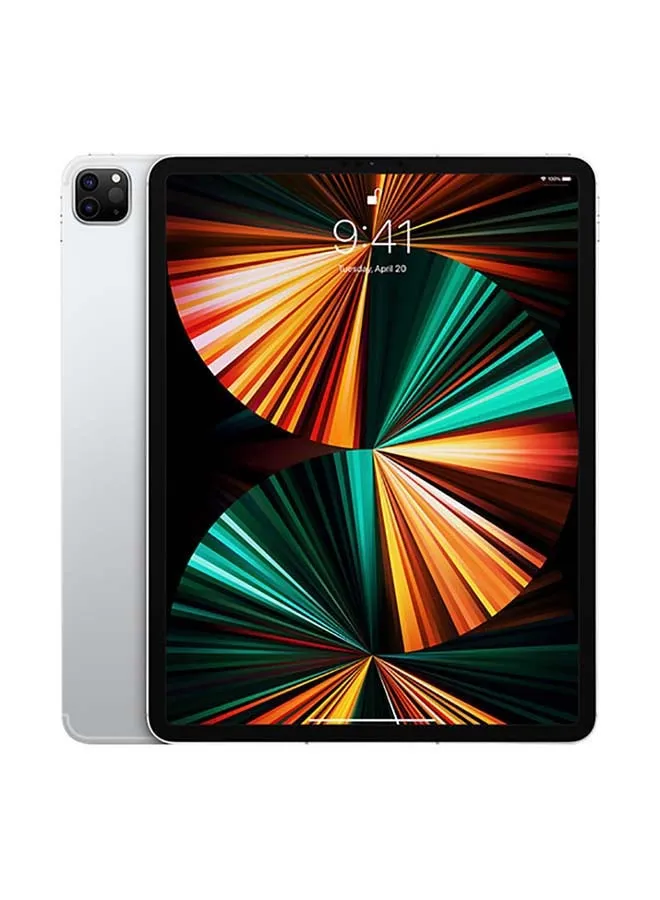 iPad Pro 2021 (الجيل الخامس) مقاس 12.9 بوصة، شريحة M1، سعة 1 تيرابايت، واي فاي، فضي، مع تطبيق Facetime - إصدار الشرق الأوسط-1