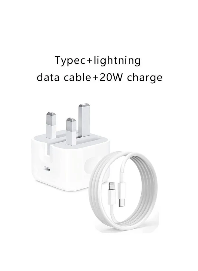 iPhone 20W Fast Charger | USB C Wall Fast Charger with USB C to Lightning Cable Compatible with iPhone 14/14 Pro/14 Pro Max/13/12/SE2020/11/XR/XS Max/X/iPad.iphone charger,suit for apple charger,iphone charger-2