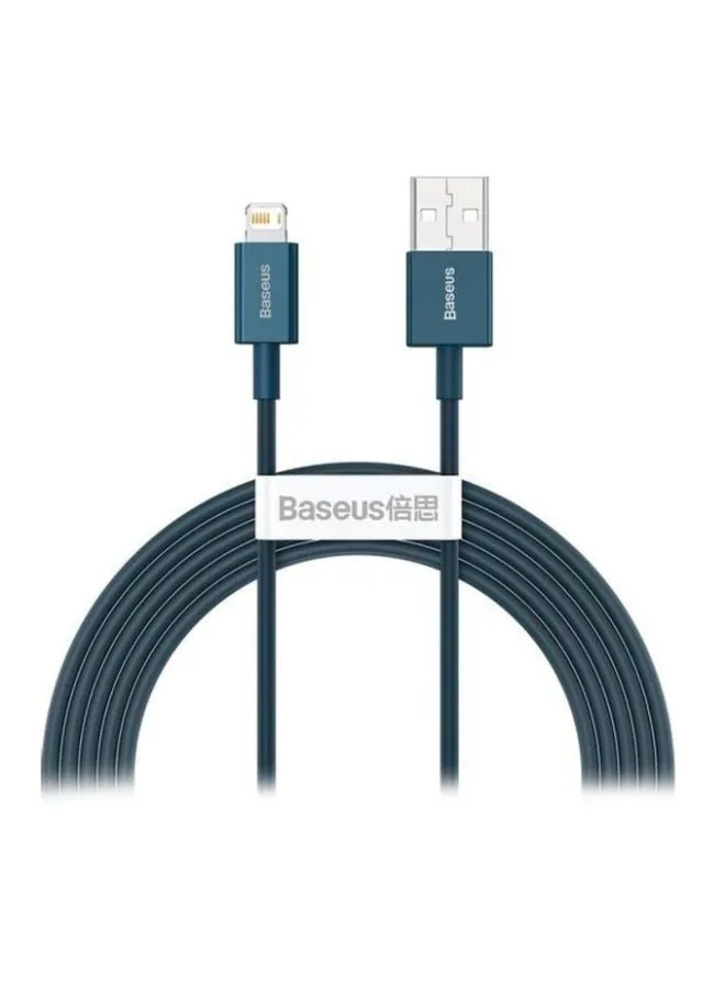 باسيوس كيبل USB إلى IP 2.4A 2 متر (أزرق) أزرق-1